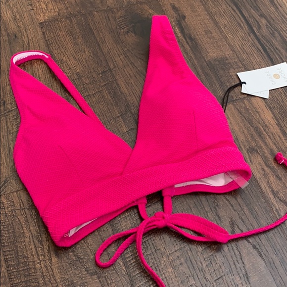 Shade & Shore Pink Bikini Top Small NWT - Picture 3 of 7